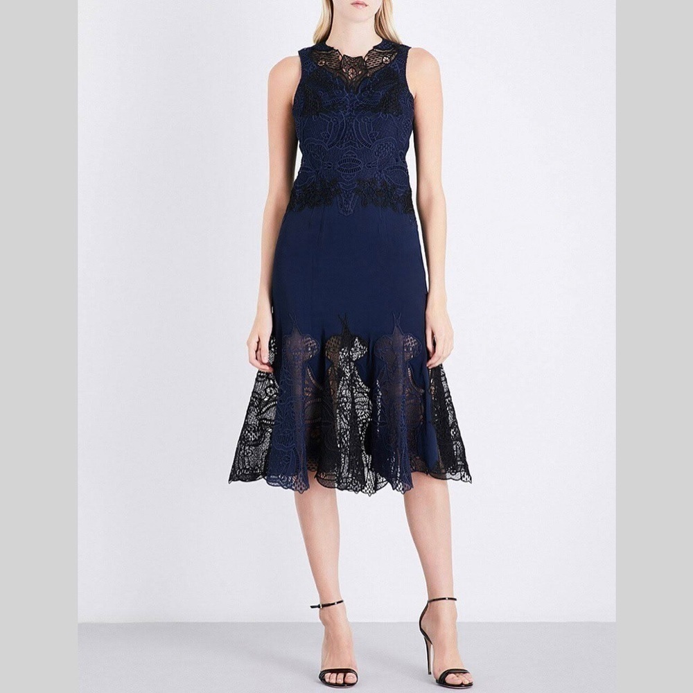 Jonathan Simkhai sleeveless lace dress in midnight